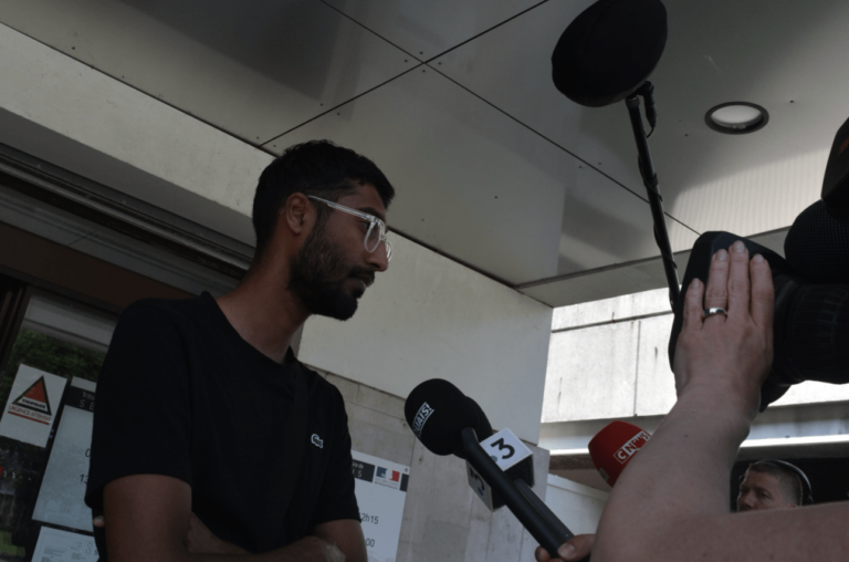 Yasin Hansye, le 25 juin 2024 au Tribunal Judiciaire de Senlis dans l’Oise © Le Factuel / OMFP