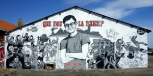 La fresque en hommage à Steve Maia Caniço, quai Wilson, à Nantes. © Creative Commons - Erwan Corre