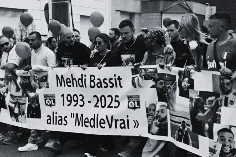 Marche blanche en hommage à Mehdi Bassit, le dimanche 27 juillet à Bully-les-Mines (Pas-de-Calais) © DECHIFFREUR / LF