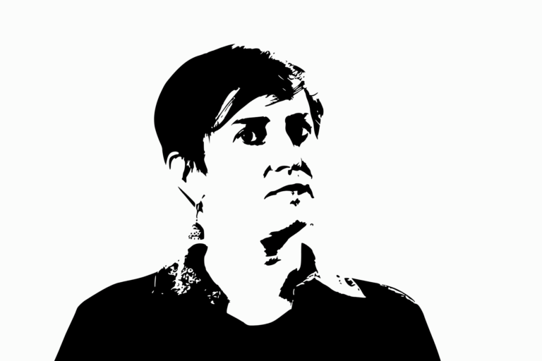 Dessin de la journaliste Ariane Lavrilleux, ayant rejoint le média d'investigation Disclose en 2024 © DECHIFFREUR / DA