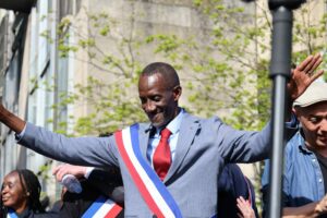 Bally Bagayoko, le 4 avril 2026 à Saint-Denis, lors du rassemblement contre le racisme © DECHIFFREUR/ DB